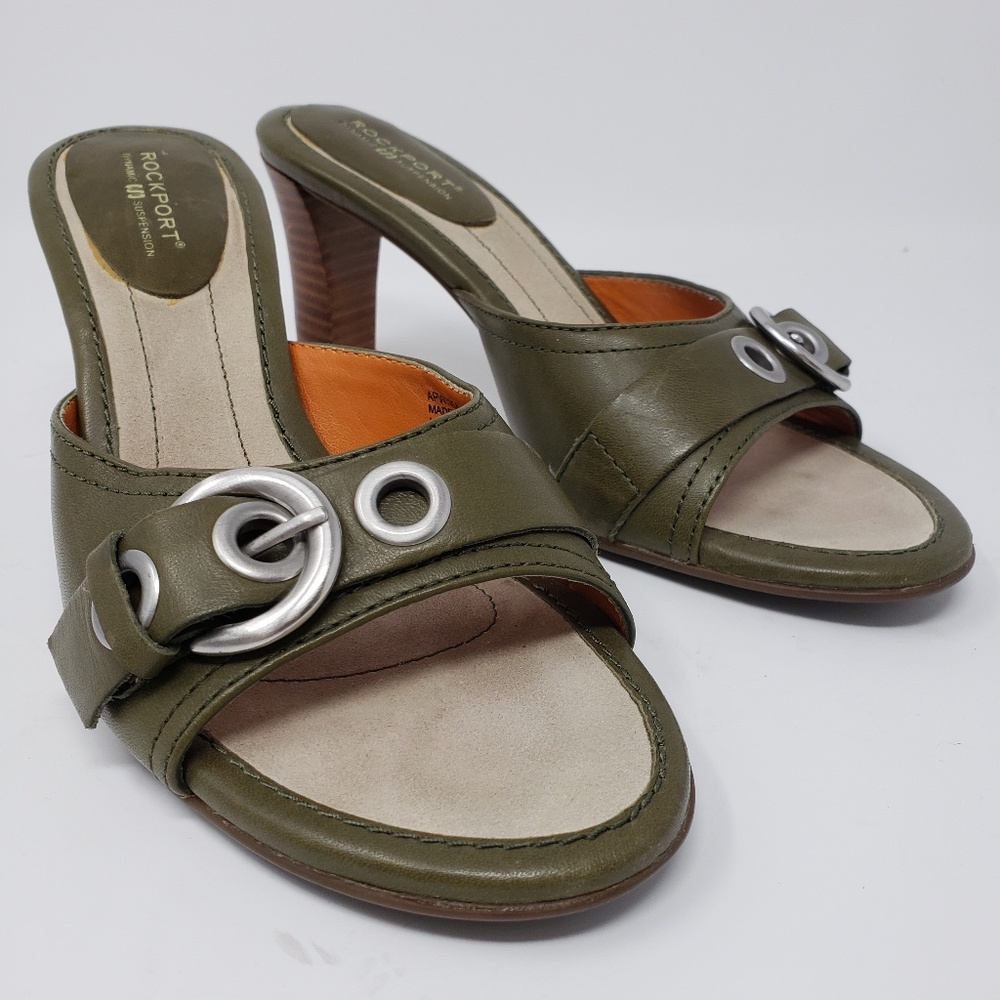 Rockport Women's Olive Green Heeled Sandals